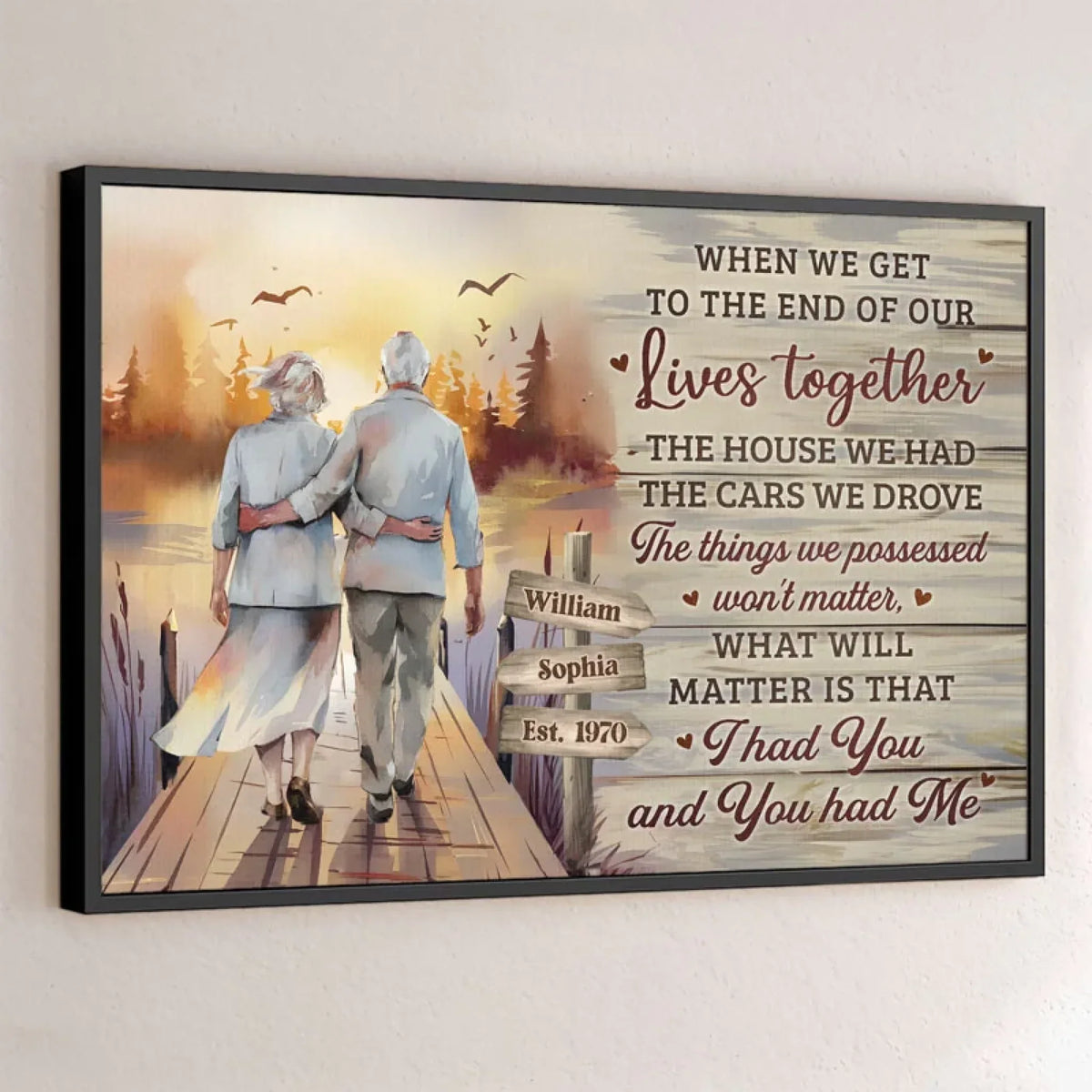 Our Love Proves That Forever Is Real - Couple Personalized Custom Horizontal Poster - Gift For Husband Wife. Anniversary
