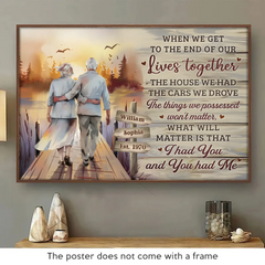 Our Love Proves That Forever Is Real - Couple Personalized Custom Horizontal Poster - Gift For Husband Wife. Anniversary