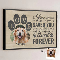 Custom Photo A Piece Of My Heart Is With You Forever - Memorial Personalized Custom Horizontal Poster - Sympathy Gift For Pet Owners. Pet Lovers