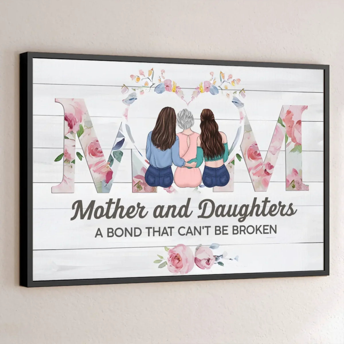 Every Daughter Dreams Of A Mom Like Mine - Family Personalized Custom Horizontal Poster - Gift For Mom. Daughter