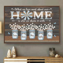 Time Together As A Family Is A Gift - Family Personalized Custom Horizontal Poster - Gift For Family Members