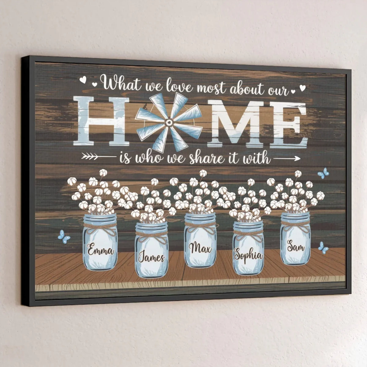 Time Together As A Family Is A Gift - Family Personalized Custom Horizontal Poster - Gift For Family Members