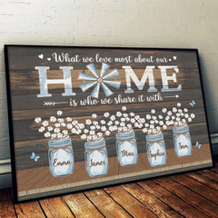 Time Together As A Family Is A Gift - Family Personalized Custom Horizontal Poster - Gift For Family Members