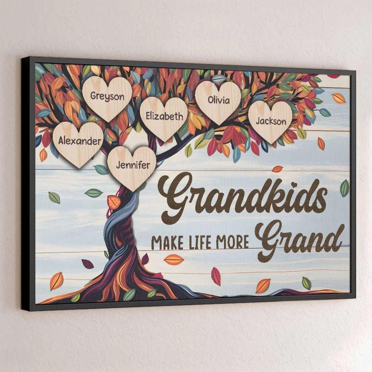 My Grandkids Are My Favorite - Family Personalized Custom Horizontal Poster - Gift For Grandma. Grandpa. Grandkid