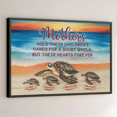Slow And Steady. A Mother's Love Never Wavers - Family Personalized Custom Horizontal Poster - Gift For Mom
