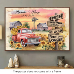More Time With You Would Be A Gift - Couple Personalized Custom Horizontal Poster - Gift For Husband Wife. Anniversary