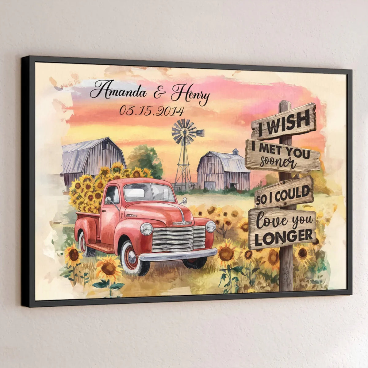 More Time With You Would Be A Gift - Couple Personalized Custom Horizontal Poster - Gift For Husband Wife. Anniversary