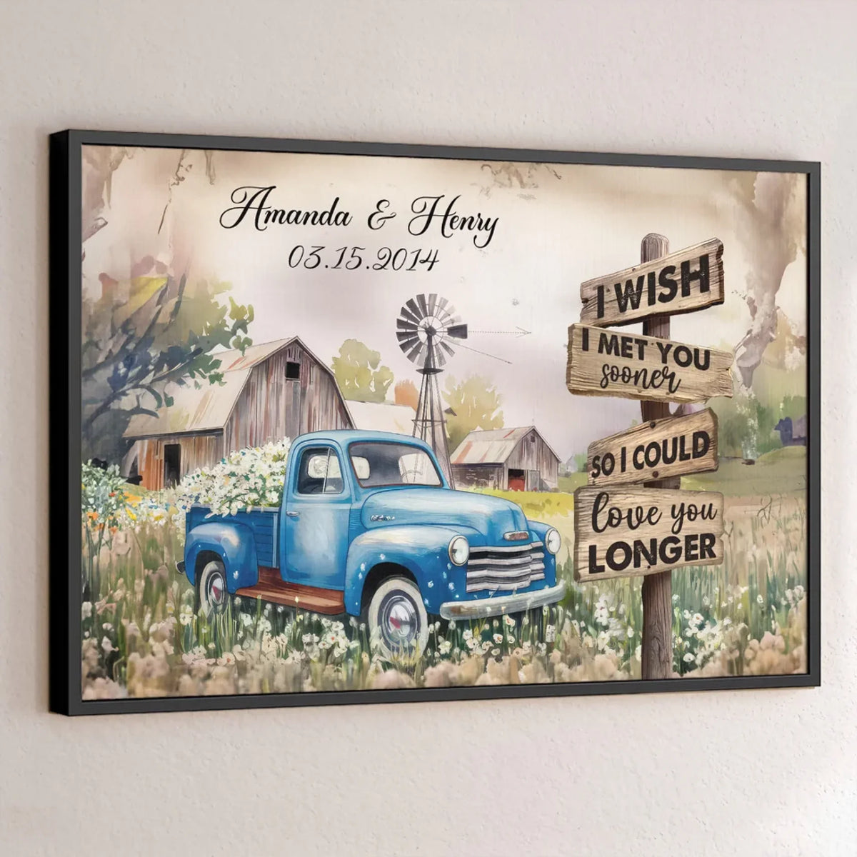 I Treasure Every Moment We Have - Couple Personalized Custom Horizontal Poster - Gift For Husband Wife. Anniversary