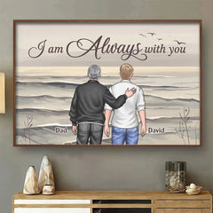 Custom Photo I'm Always With You - Memorial Personalized Custom Horizontal Poster - Sympathy Gift For Family Members