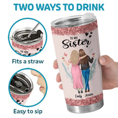 The Sister Of My Soul - Bestie Personalized Custom Tumbler -  Gift For Best Friends. BFF. Sisters