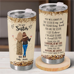 The Friend Of My Soul - Bestie Personalized Custom Tumbler -  Gift For Best Friends. BFF. Sisters