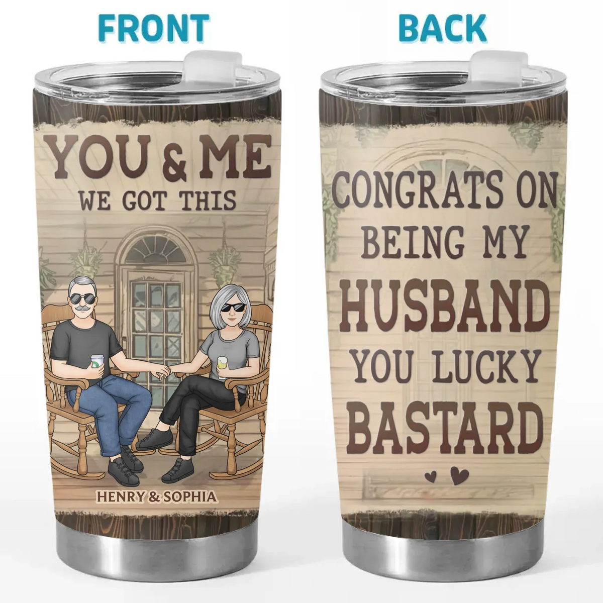 We Fulfill Each Other's Hearts - Couple Personalized Custom Tumbler - Gift For Husband Wife. Anniversary