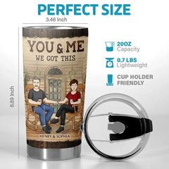 We Fulfill Each Other's Hearts - Couple Personalized Custom Tumbler - Gift For Husband Wife. Anniversary