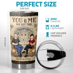 My Heart Recognized You From The Start - Couple Personalized Custom Tumbler - Gift For Husband Wife. Anniversary