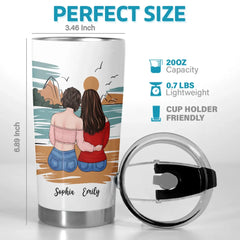 A Thoughtful Gift For Your Besties - Bestie Personalized Custom Tumbler -  Gift For Best Friends. BFF. Sisters