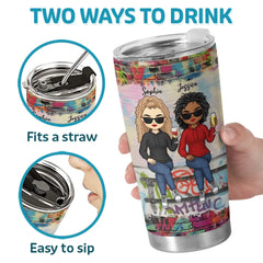 We're The Perfect Mix Of Grace And Grit - Bestie Personalized Custom Tumbler -  Gift For Best Friends. BFF. Sisters