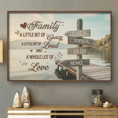 Together We Make One Beautiful Family - Family Personalized Custom Horizontal Poster - Gift For Family Members
