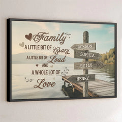 Together We Make One Beautiful Family - Family Personalized Custom Horizontal Poster - Gift For Family Members