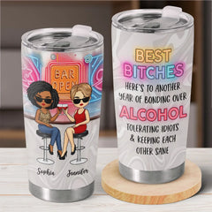Cheers To Friendship And Endless Sips - Bestie Personalized Custom Tumbler -  Gift For Best Friends. BFF. Sisters