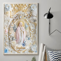 With Love Comes Faith - Family Personalized Custom Vertical Poster - Gift For Yourself. Best Friends. Siblings. Family Members