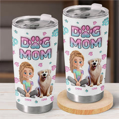 Pets Are Like Family And Their Love Is A Timeless Treasure - Dog & Cat Personalized Custom 3D Inflated Effect Printed Tumbler - Gift For Pet Owners. Pet Lovers