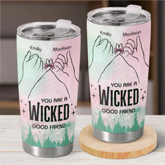 Crossed Fingers. Crossed Paths. Besties For Life - Bestie Personalized Custom Tumbler - Gift For Best Friends. BFF. Sisters