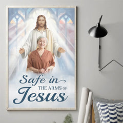 Custom Photo Wrapped In God's Love. Held In My Heart - Memorial Personalized Custom Vertical Poster - Sympathy Gift For Family Members