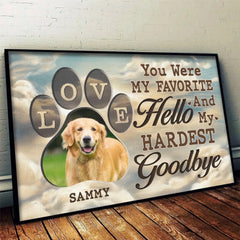 Custom Photo My Pawprints May No Longer Be In Your House - Memorial Personalized Custom Horizontal Poster - Sympathy Gift For Pet Owners. Pet Lovers