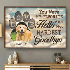 Custom Photo My Pawprints May No Longer Be In Your House - Memorial Personalized Custom Horizontal Poster - Sympathy Gift For Pet Owners. Pet Lovers