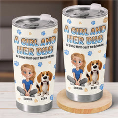 Fluffy Hugs & Wagging Tails - Dog Personalized Custom 3D Inflated Effect Printed Tumbler - Gift For Pet Owners. Pet Lovers