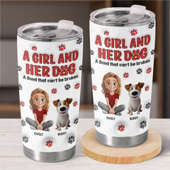Best Friends Have Paws - Dog Personalized Custom 3D Inflated Effect Printed Tumbler - Gift For Pet Owners. Pet Lovers