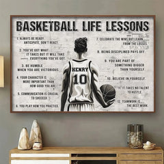 Play Hard. Win Big - Personalized Custom Horizontal Poster - Gift For Sport Lovers. Sport Players