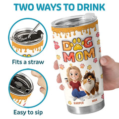 Fur Babies. Forever - Dog Personalized Custom 3D Inflated Effect Printed Tumbler - Gift For Pet Owners. Pet Lovers