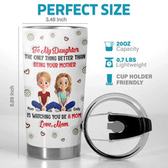 Watching You Grow Into A Mom - Family Personalized Custom 3D Inflated Effect Printed Tumbler - Mother's Day.  Gift For Mom. Daughter