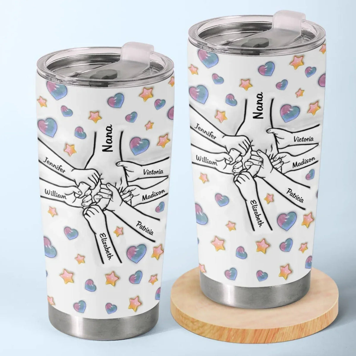 Together Always. No Matter What - Family Personalized Custom 3D Inflated Effect Printed Tumbler - Mother's Day. Gift For Mom. Grandma