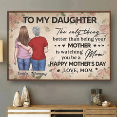 My Little Girl. My Biggest Pride - Family Personalized Custom Horizontal Poster - Mother's Day. Gift For Mom. Daughter