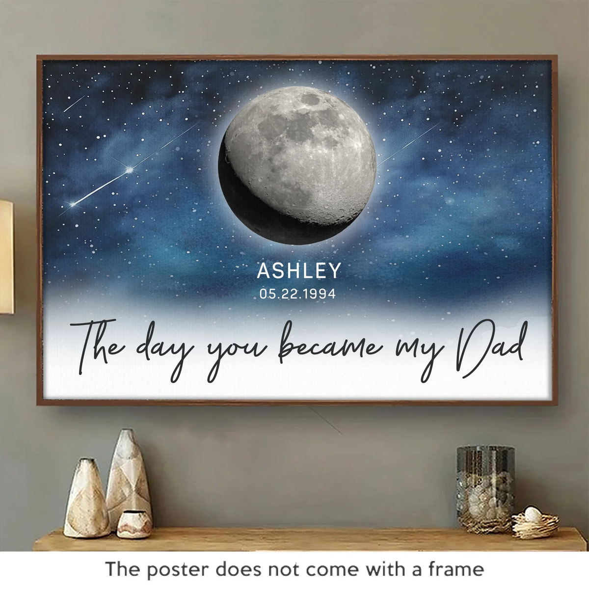 The Days You Became Our Dad - Family Personalized Custom Horizontal Poster - Father's Day. Gift For Dad. Grandpa