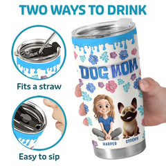 Custom 3D Inflated Effect Printed Tumbler - Personalized Birthday Gifts For Dog Lovers. Dog Dad And Mom - Best Dogs Mom Ever