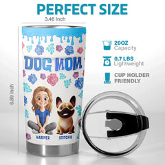 Custom 3D Inflated Effect Printed Tumbler - Personalized Birthday Gifts For Dog Lovers. Dog Dad And Mom - Best Dogs Mom Ever