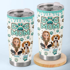 Custom 3D Inflated Effect Printed Tumbler - Personalized Birthday Gifts For Dog Lovers. Dog Dad And Mom - Dog Kisses Fix Everything