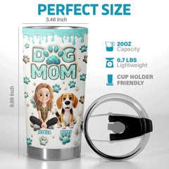 Custom 3D Inflated Effect Printed Tumbler - Personalized Birthday Gifts For Dog Lovers. Dog Dad And Mom - Dog Kisses Fix Everything