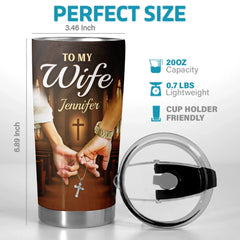 Custom Tumbler - Personalized Anniversary Wedding Gifts For Husband And Wife. Him And Her - Our Story Continues