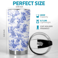Custom Tumbler - Personalized Birthday Gifts For Dog Lovers. Dog Dad And Mom - Dogs And Dreams In Blue
