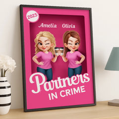 Custom Vertical Poster - Personalized Best Friend Birthday Gifts For Women. Besties. Sisters. BFF - Double Trouble Best Friends
