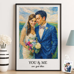 Custom Photo Vertical Poster - Personalized Anniversary Wedding Gifts For Husband And Wife. Him And Her - Just Us. Just Love