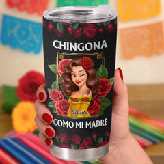 Custom Tumbler - Personalized Hispanic Month Birthday Gifts For Hispanics And Latinos. Women - Strong Like Mi Madre