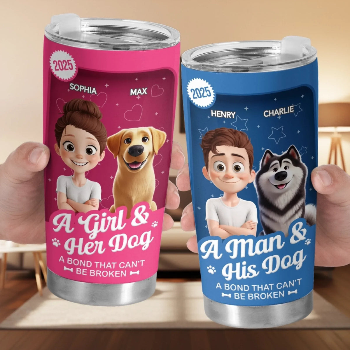 Custom Toy Box Tumbler - Personalized Birthday Gifts For Dog Lovers. Dog Dad And Mom - Paws And Coffee Vibes