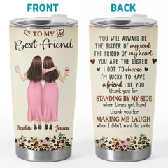 Custom Tumbler - Personalized Best Friend Birthday Gifts For Women. Besties. Sisters. BFF - Besties Fuel Each Other