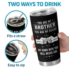 Custom Tumbler - Personalized Birthday Gifts For Dad. Brother. Sister. Kids - Growing Side by Side