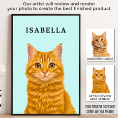 Custom Photo Vertical Poster - Personalized Pet Memorial Sympathy Gifts For Dogs. Cats - My Hooman Loves Me This Much